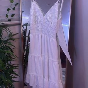 Laced white dress